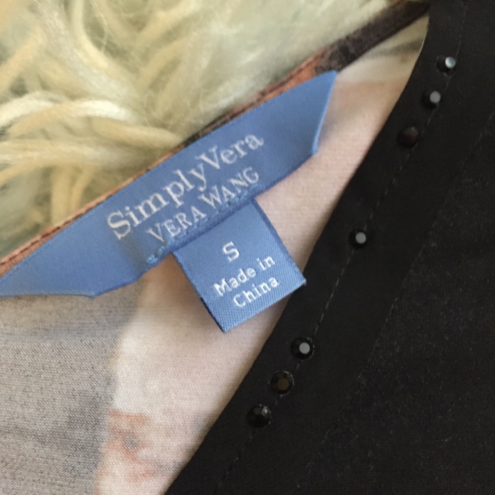 Vera Wang Simply Vera, beaded mock wrap dress - Picture 7 of 7